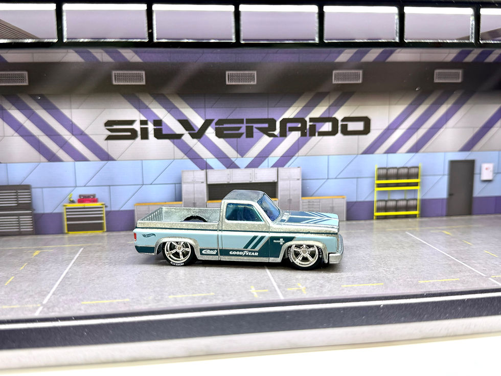Thumbnail: Zamac Walmart Exclusive 83 Chevy Silverado Theme LED Diorama Display