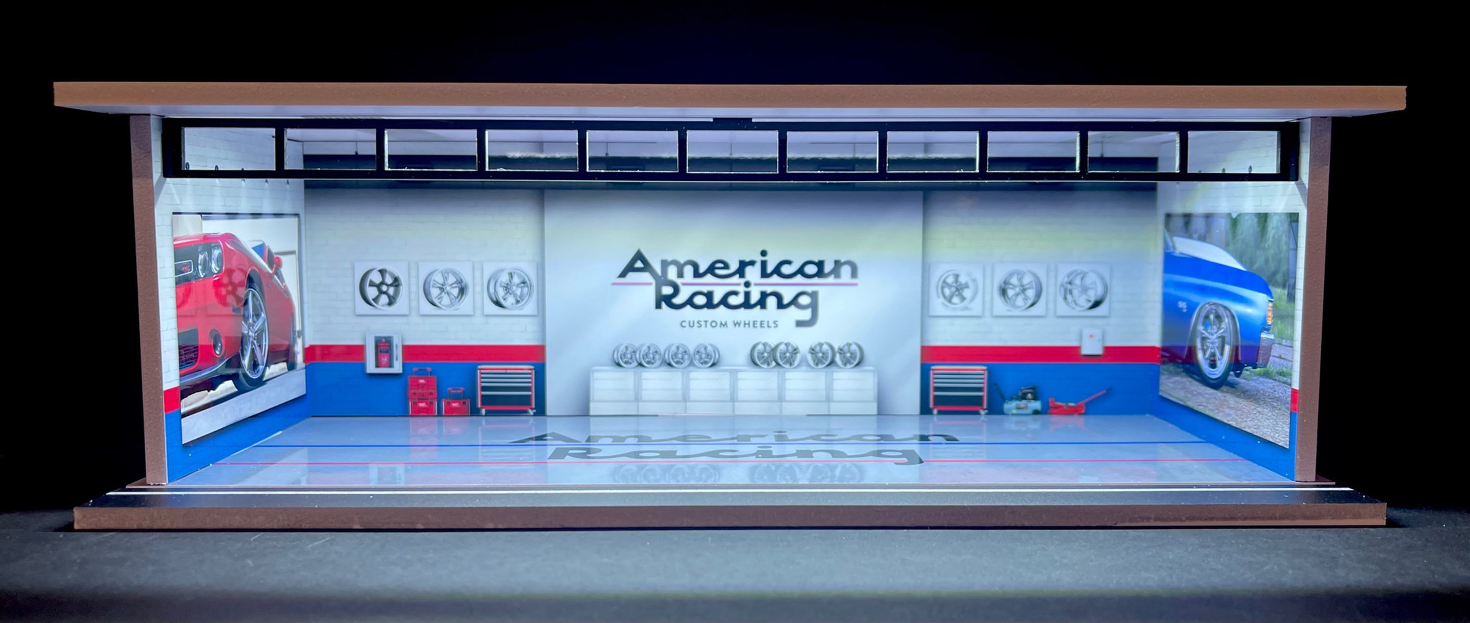 American Racing Theme LED Diorama Display