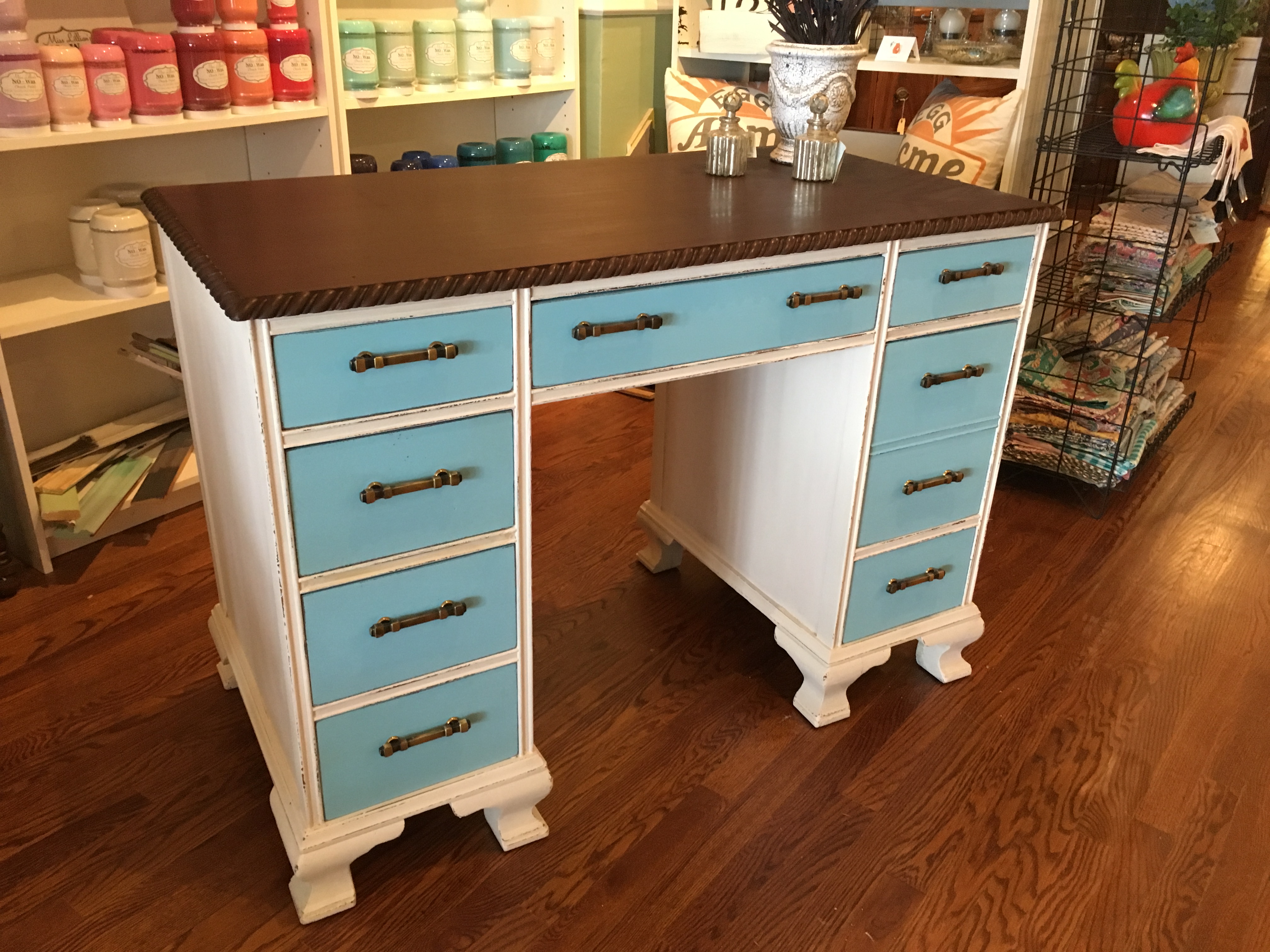 Painted desk.