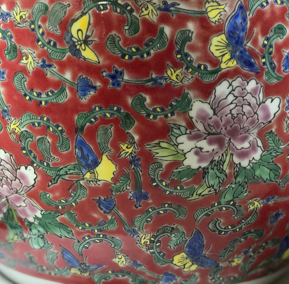 Thumbnail: Handpainted Coloured butterfly bowl ( 5 Colours)