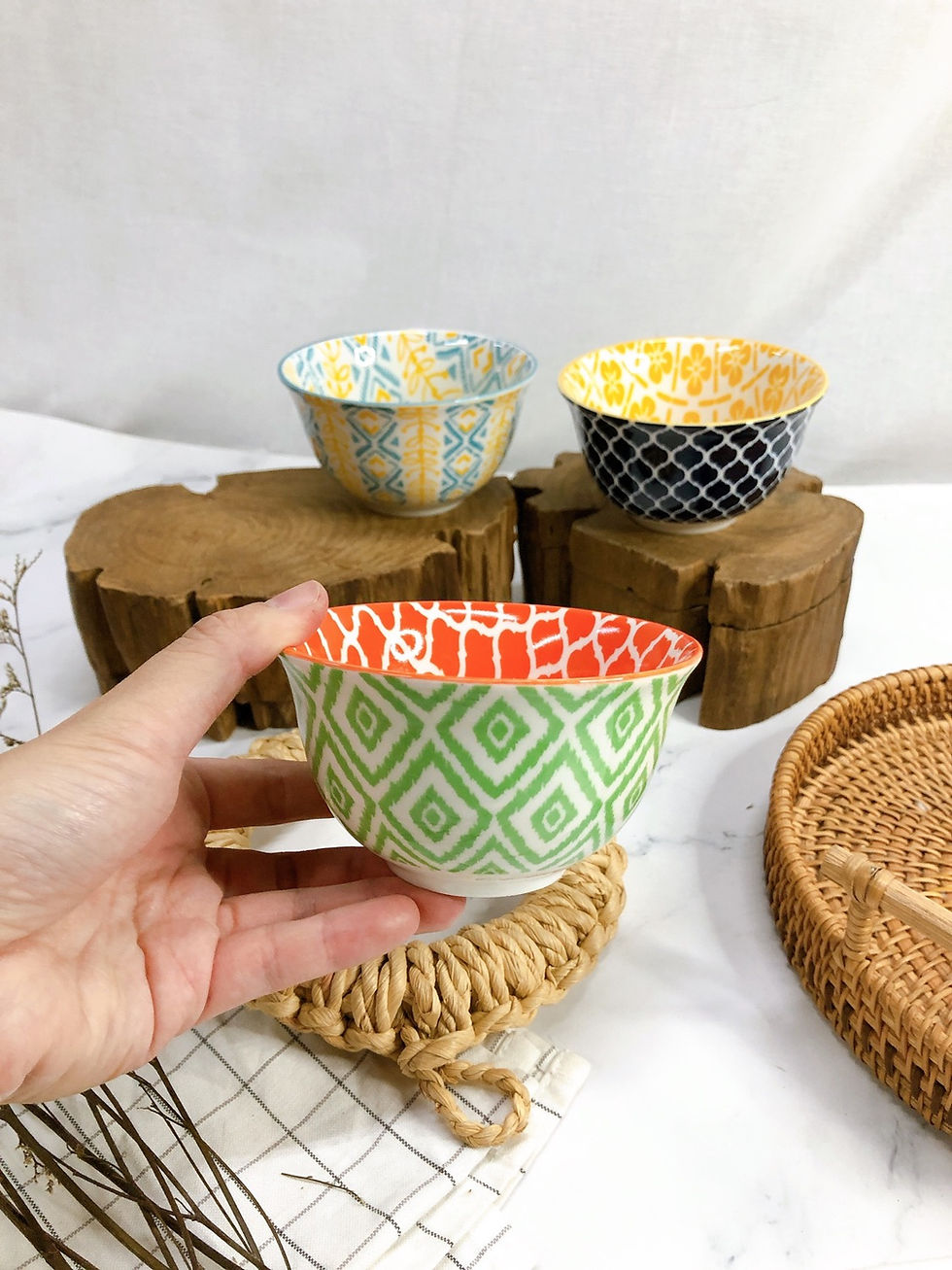 Thumbnail: Double pattern x ice cream bowl (3 designs)