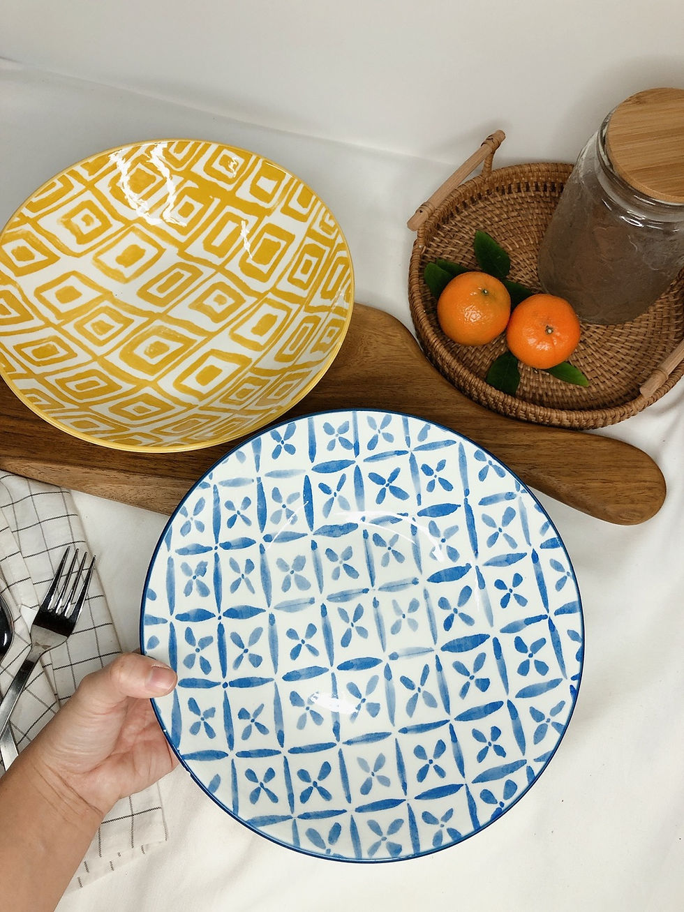 Thumbnail: Shallow bowl with prints (7 designs)