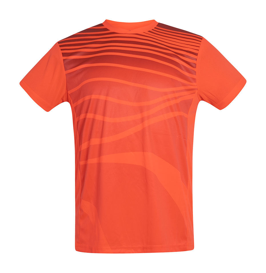 CAMISETA ENERGY Acqua Royal — Coral / Gris, vista frontal