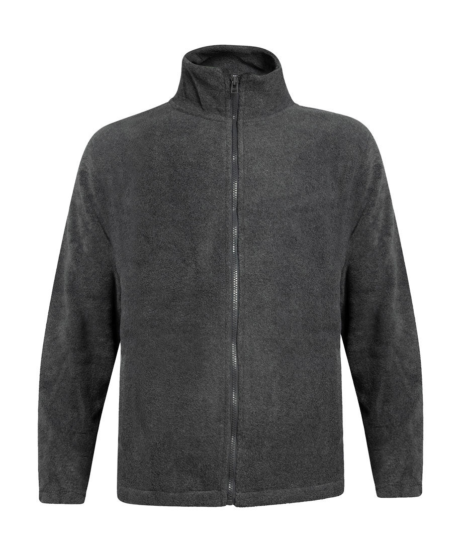 Micro polar cremallera entera adulto · Gris