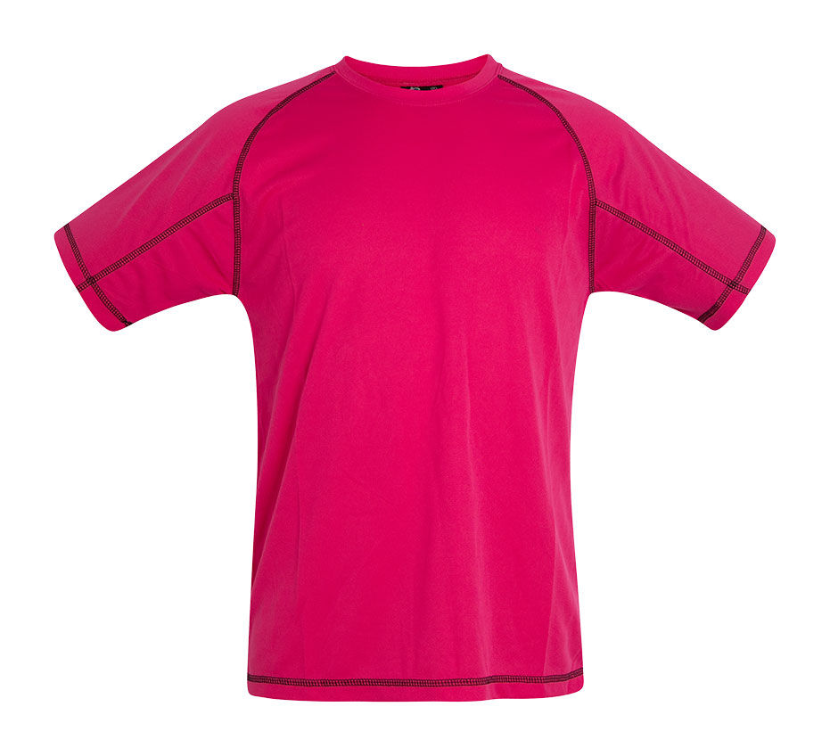 CAMISETA GOLF Acqua Royal — Fucsia / Costura Negra, vista frontal