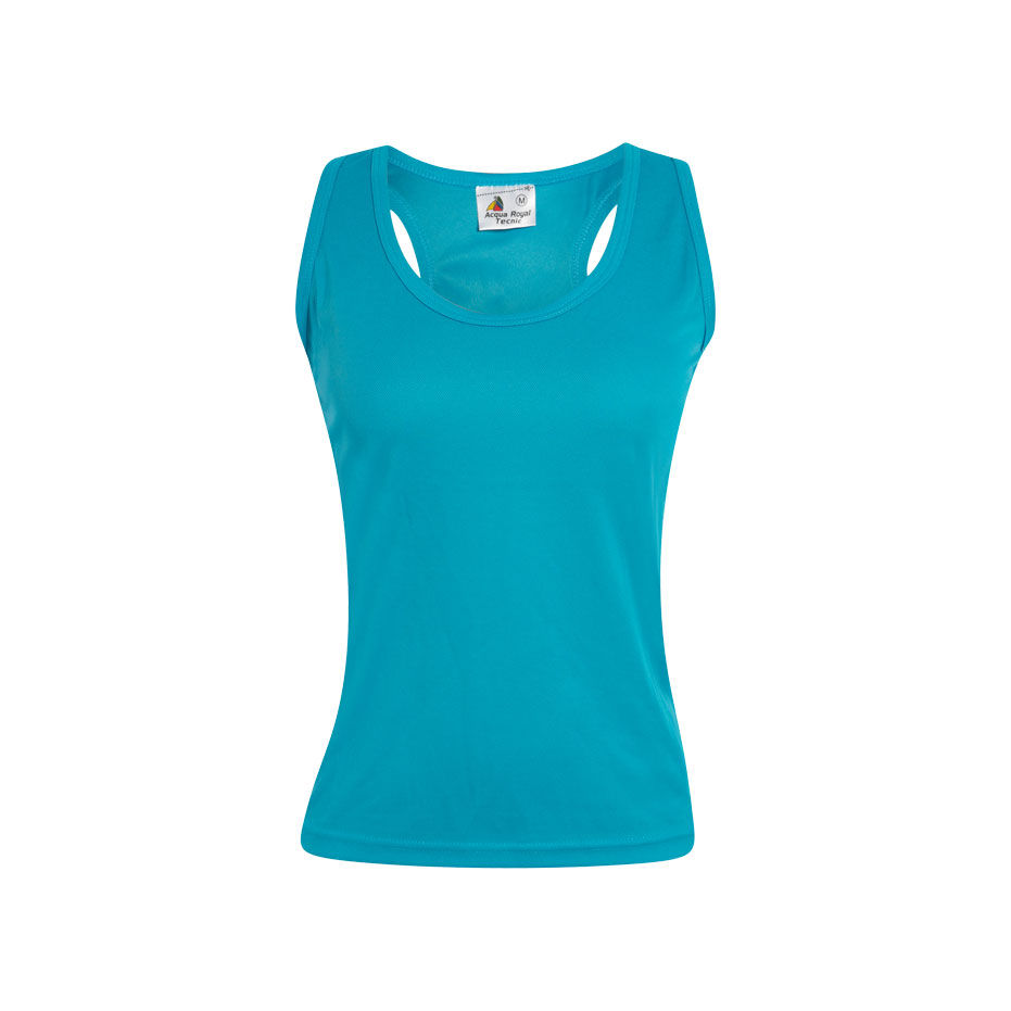 CAMISETA AEROBIC WOMAN Acqua Royal — Cian, vista frontal