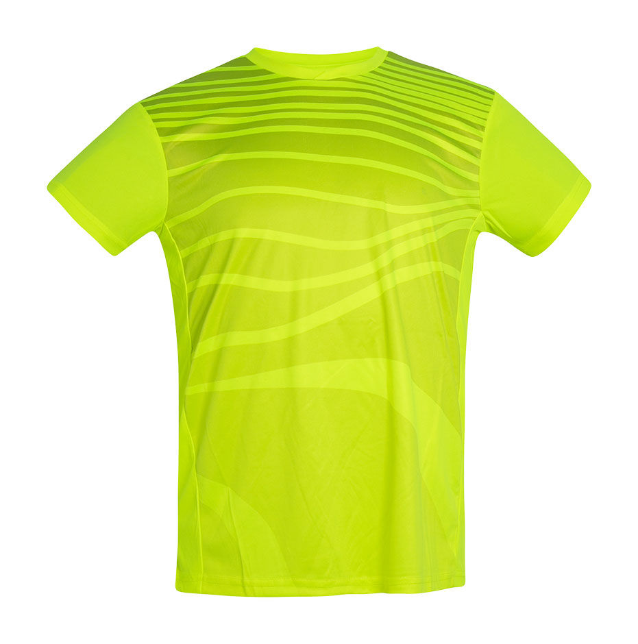 CAMISETA ENERGY Acqua Royal — Amarillo fluor / Gris, vista frontal