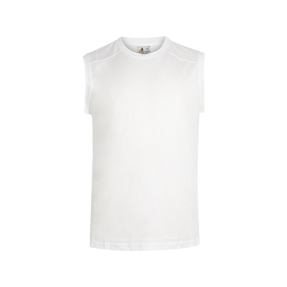 CAMISETA TÉCNICA SIN MANGAS Acqua Royal — Blanco, vista frontal
