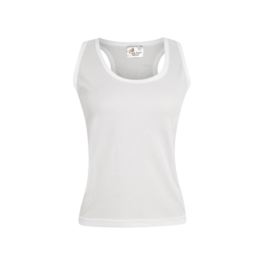 CAMISETA AEROBIC WOMAN Acqua Royal — Blanco, vista frontal