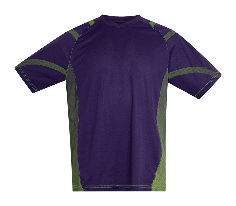 CAMISETA TÉCNICA GRAFIC Acqua Royal — Morado / Amarillo Fluor, vista frontal