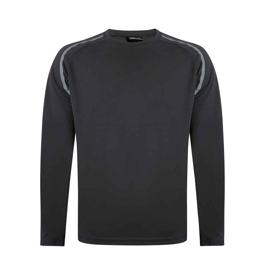 CAMISETA TÉCNICA MANGA LARGA REFLECTANTE Acqua Royal — Gris Antracita, vista frontal