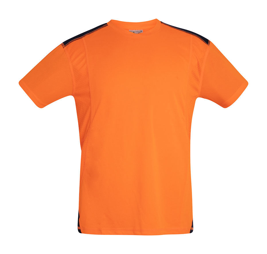 CAMISETA GIRO Acqua Royal — Naranja Fluor / Marino, vista frontal