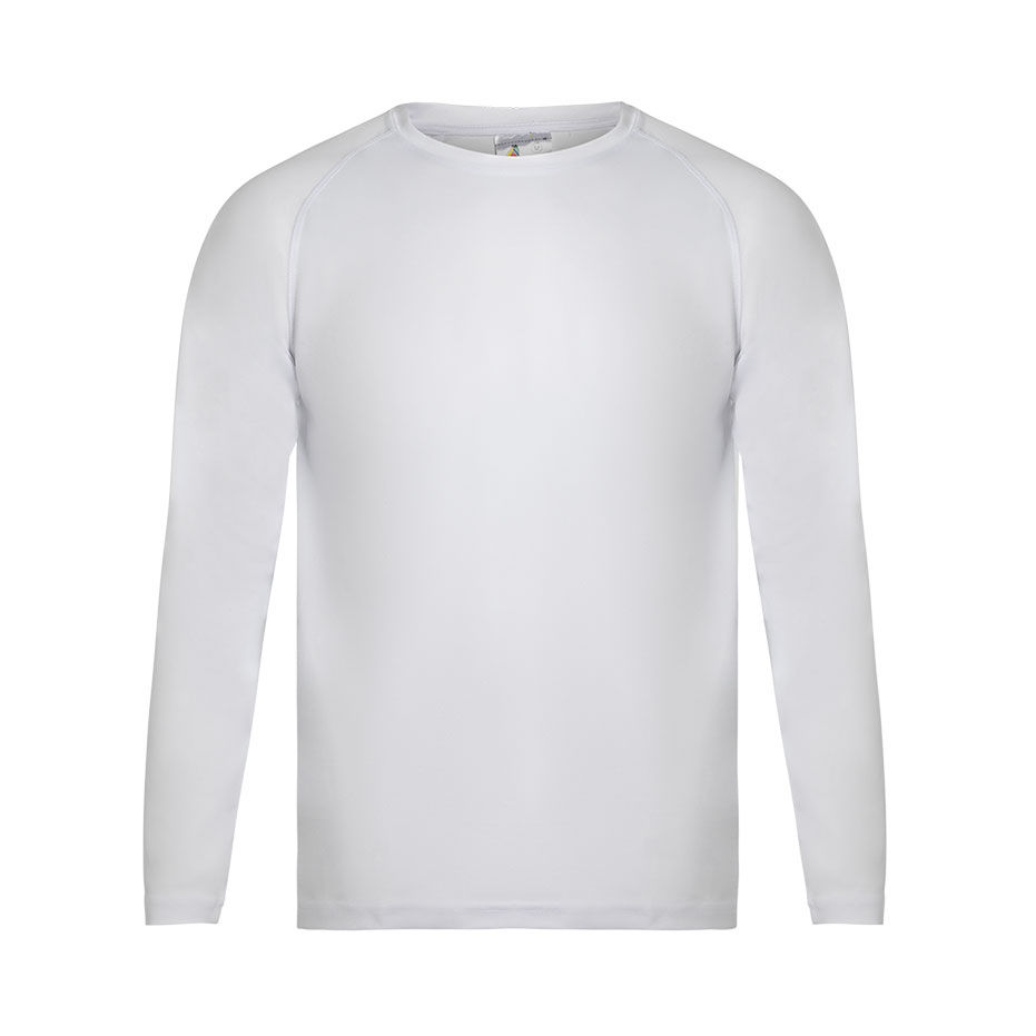 CAMISETA TÉCNICA MANGA LARGA Acqua Royal — Blanco, vista frontal