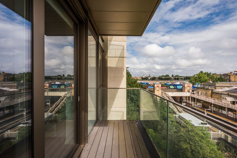 balcony at golden hour