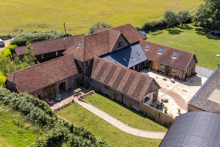 drone shot of a house in West Sussex