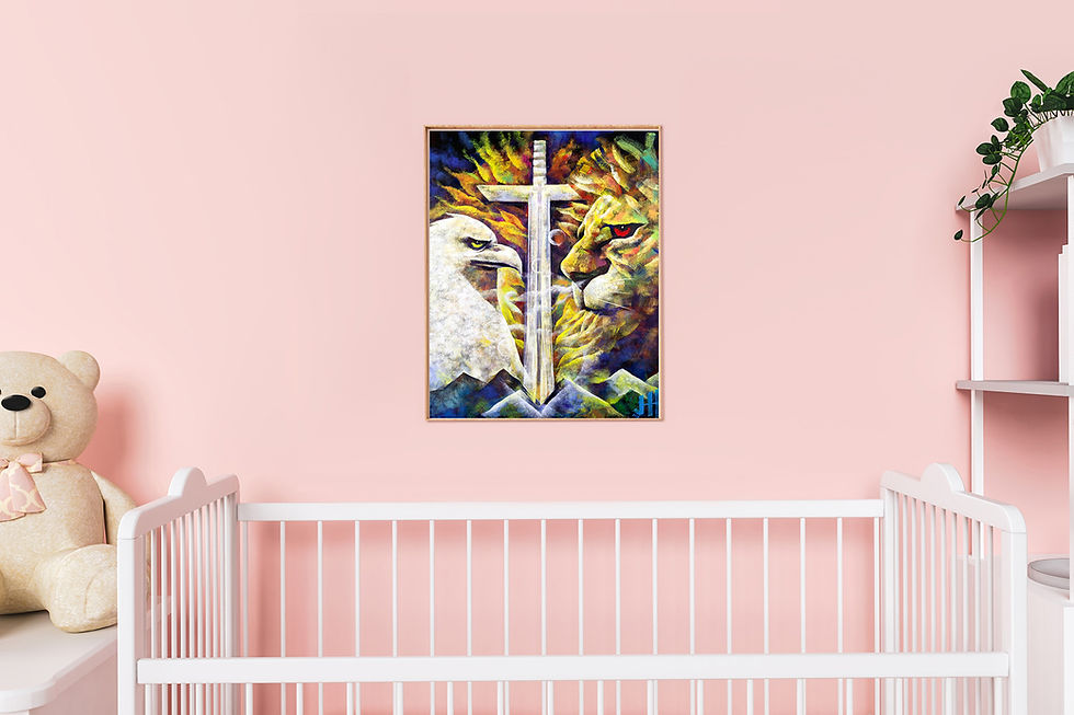 섬네일: Canvas print / Kingdom Justice – Lion of Judah & Eagle