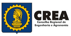 engenheiros da RM Soluções de Engenharia com capacete e colete, analisando laudo técnico com logo CREA-SP