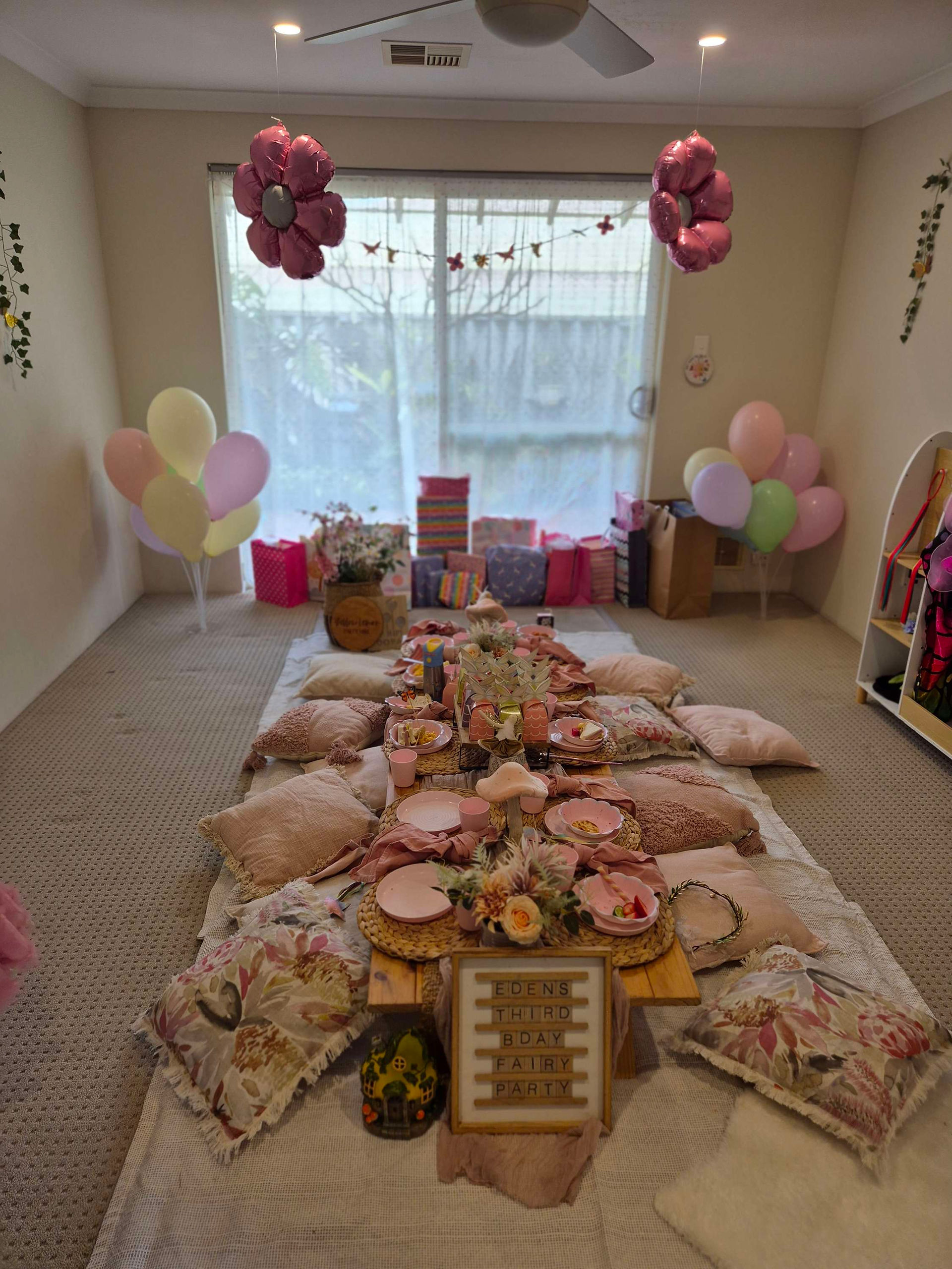 gorgeous fairy picnic set up