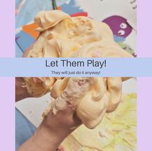 Shaving foam paint art class