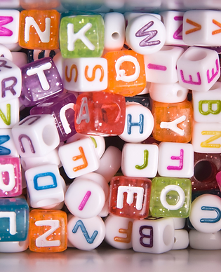 Alphabet beads