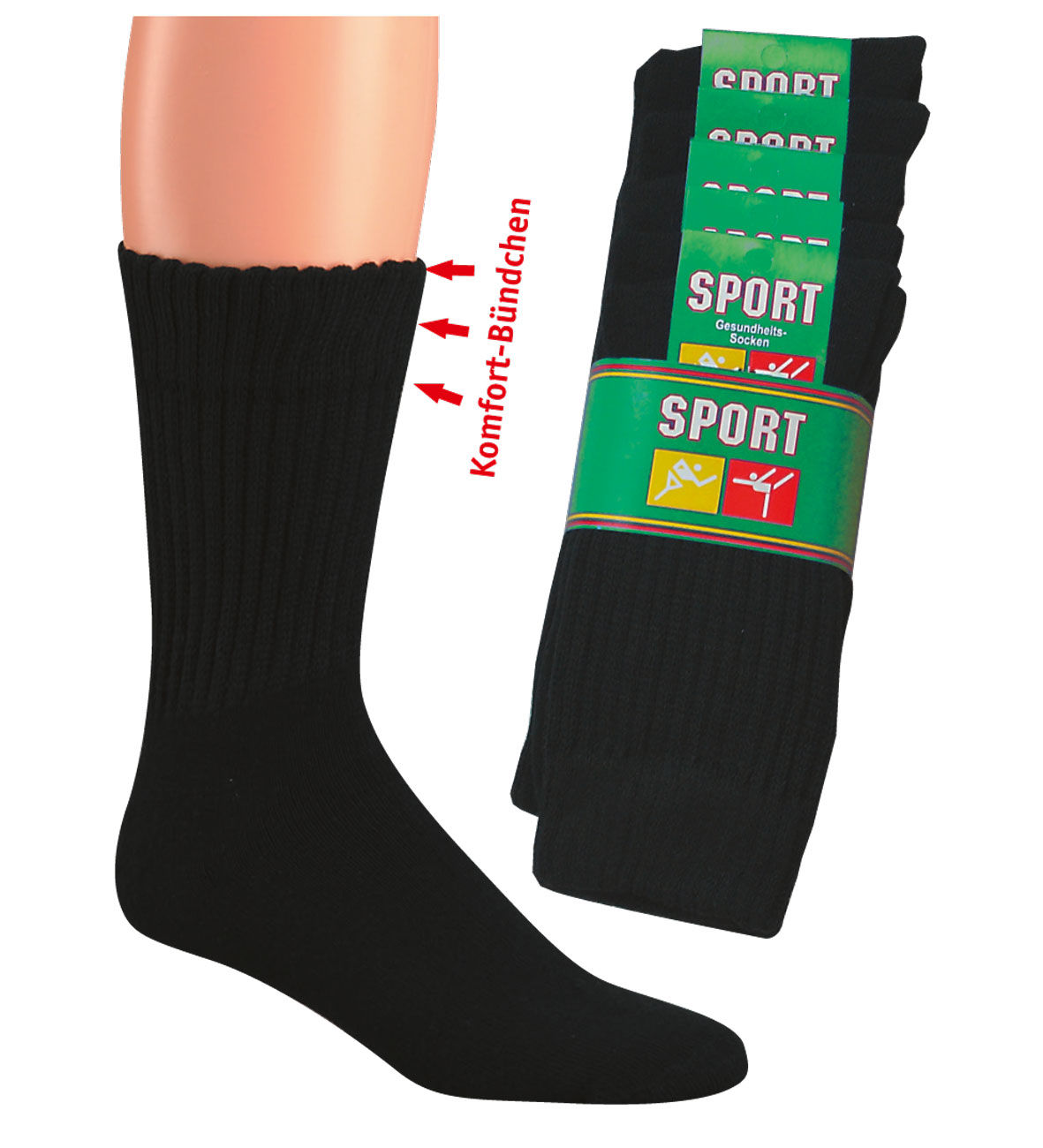 Tennissocken mit Komfortbündchen