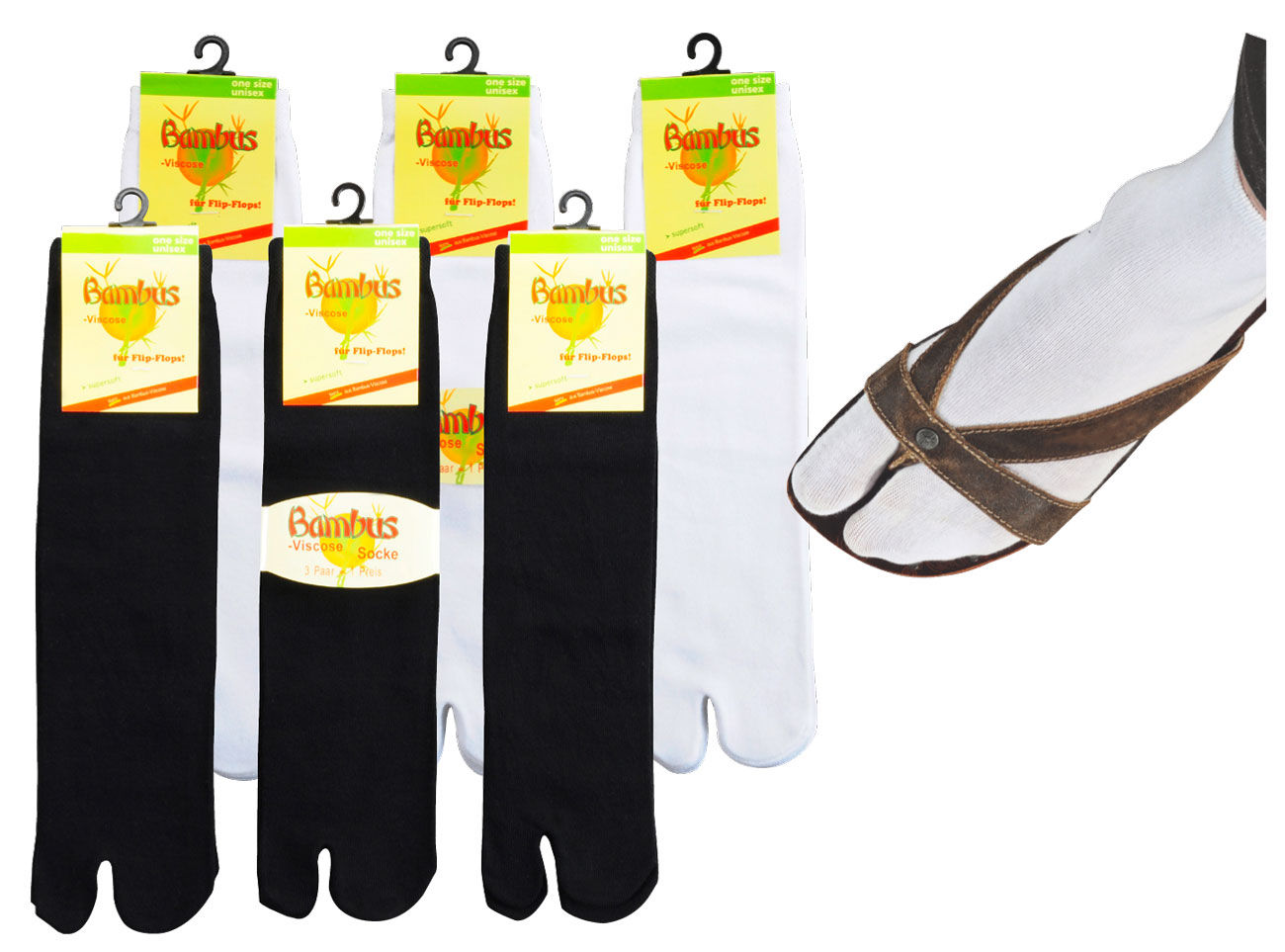 Socken für Zehentrenner * 3er-Bündel