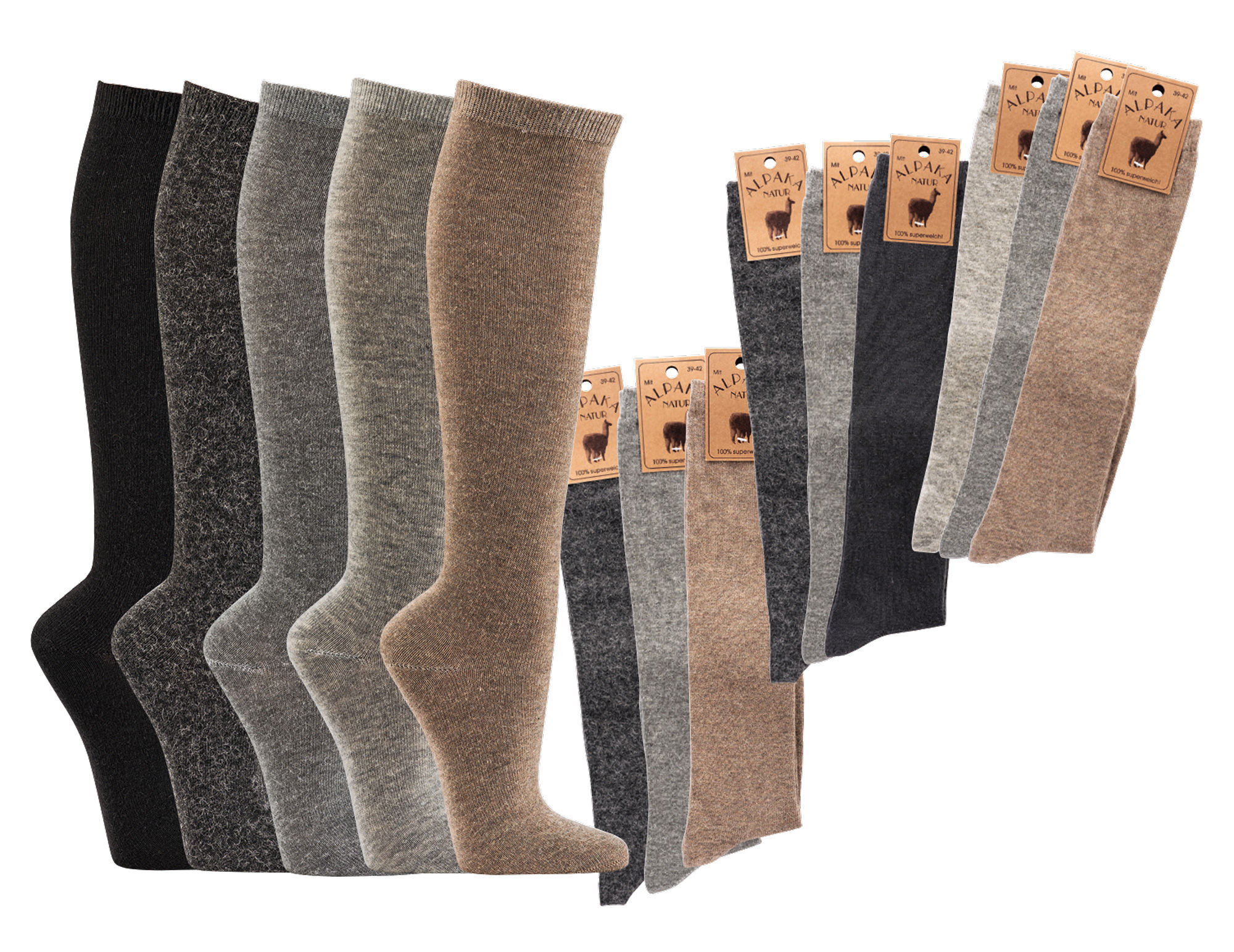 Kniestrümpfe "Alpaka" * 3er-Bündel