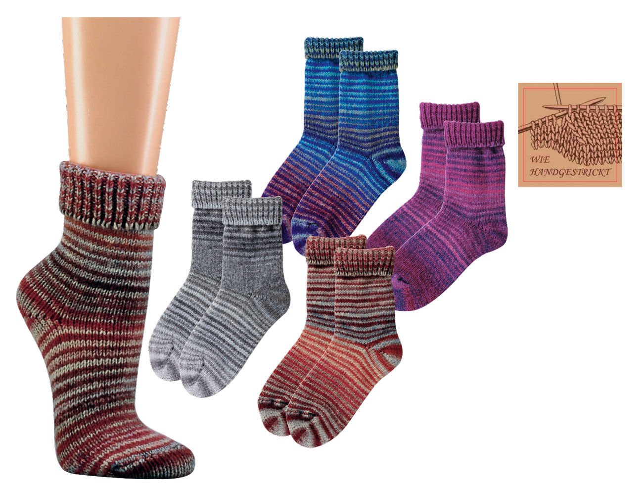 Unisex Wollsocken "Skandinavien-Style" * 2er-Bündel