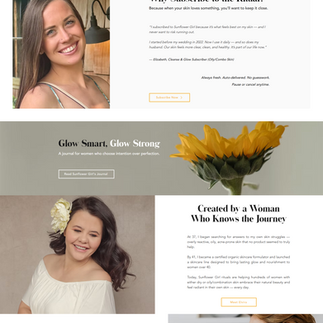 Sunflower Girl — Luxury Skincare Brand Website Design (Real Client)