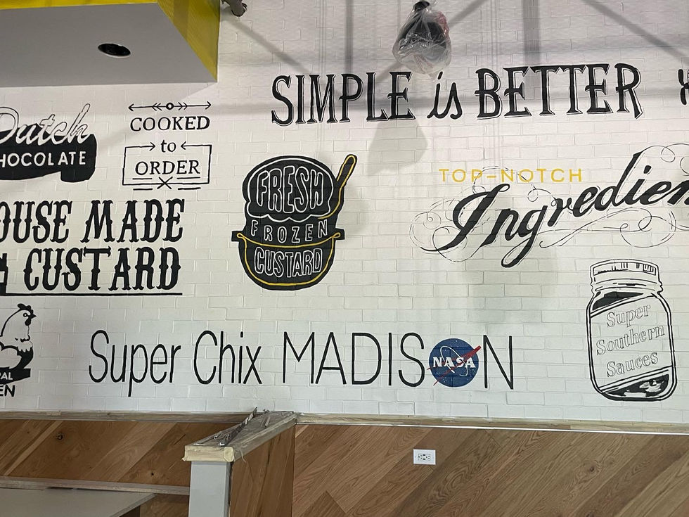 SUper Chix Logo Mural In Madison, AL