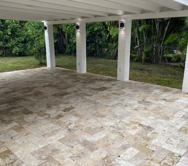 Pavement patio floor