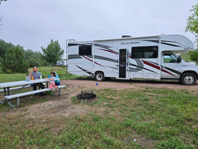 Camping at Glendo State Park, CO