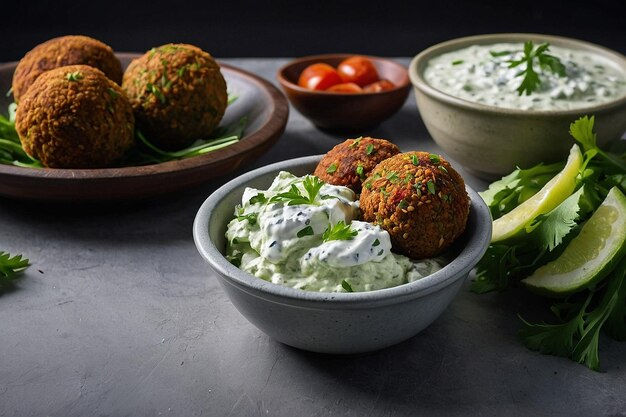 Falafel con tzatziki