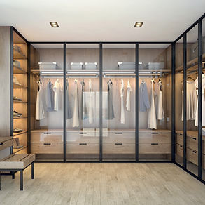 Aluminium Framed Glass Wardrobe
