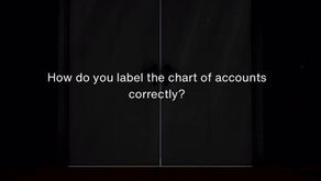 How do you label the chart of accounts correctly?