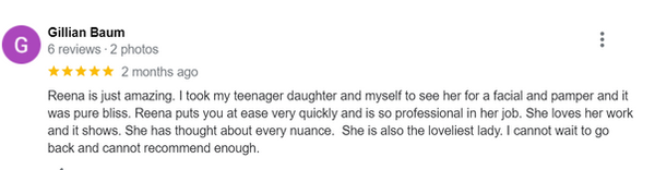 Review - Reena is just amazing. It was pure bliss!