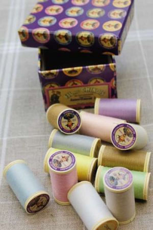 Thumbnail: BOX OF 12 SPOOLS POLYVALENT THREAD ASSORTMENT 2 - PASTEL TONES