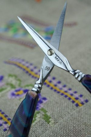 Thumbnail: SAJOU BLUE ONYX STYLE EMBROIDERY SCISSORS