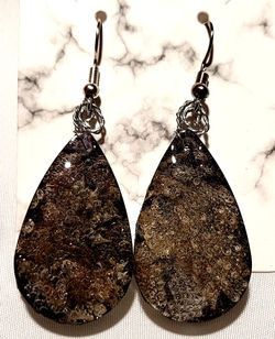 Teardrop Dragon Skin Earrings