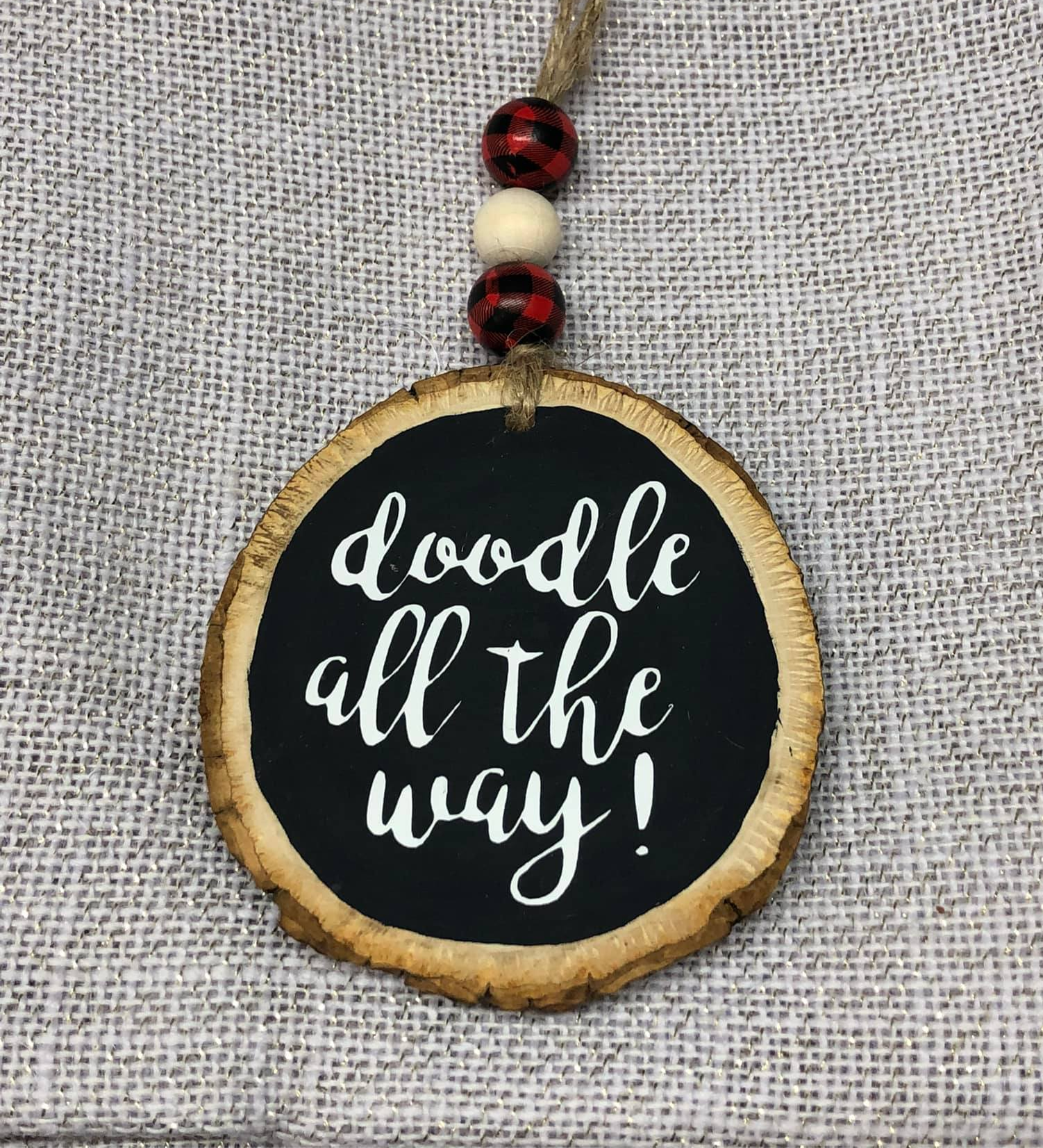 "Doodle all the way" Pet Ornament
