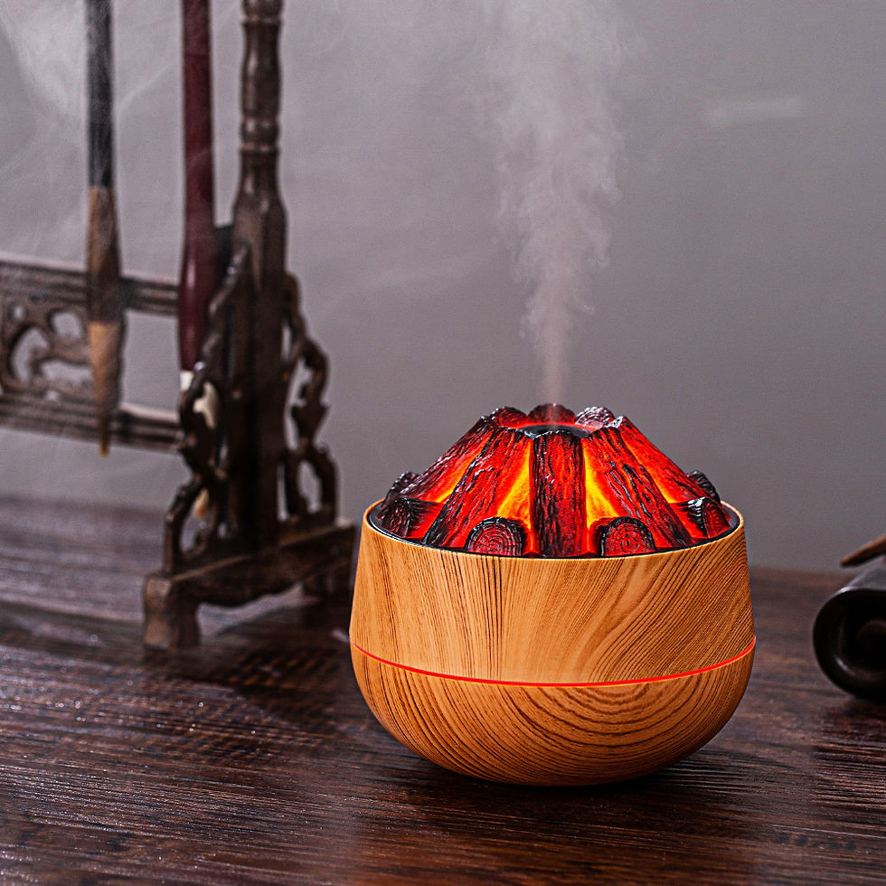 Miniatura: 2024 New 300ML Artificial Charcoal Fire Air Humidifier Aroma Diffuser Mist Spray