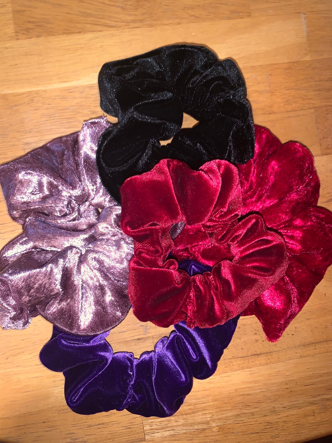 Velvet scrunchies 