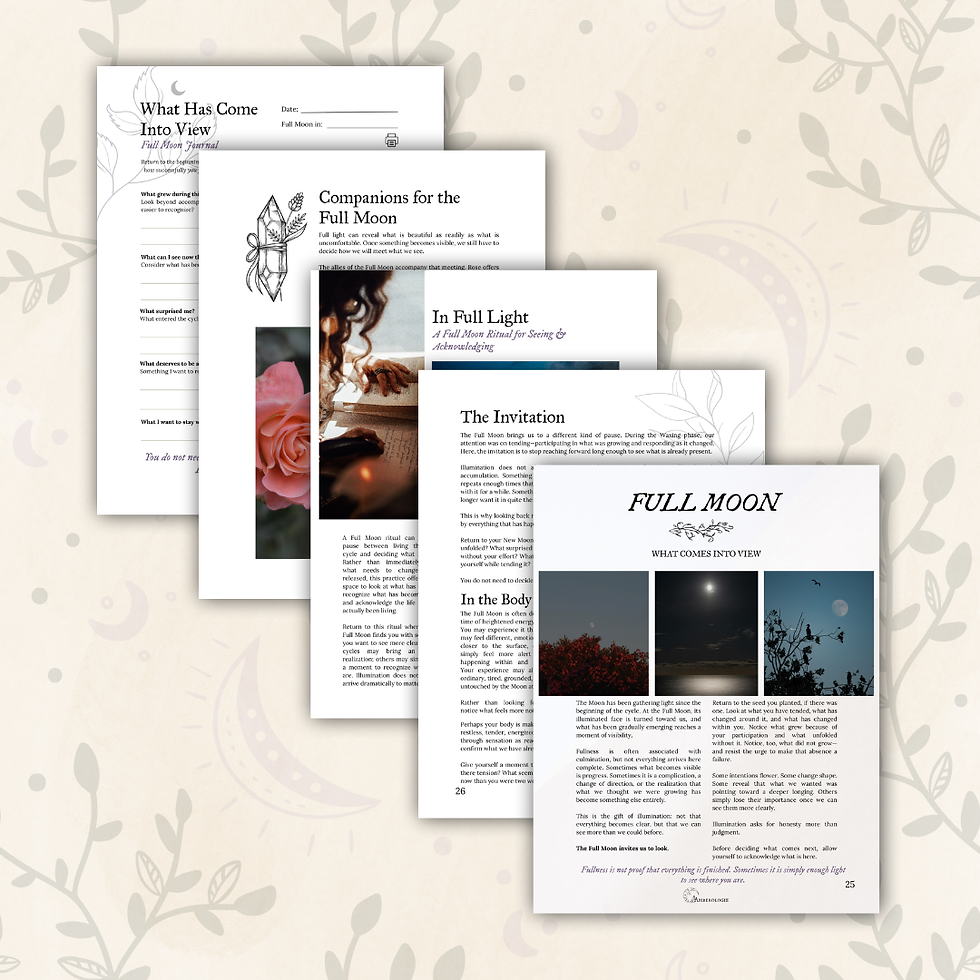 Thumbnail: Interior pages of The Lunar Companion lunar cycle guide