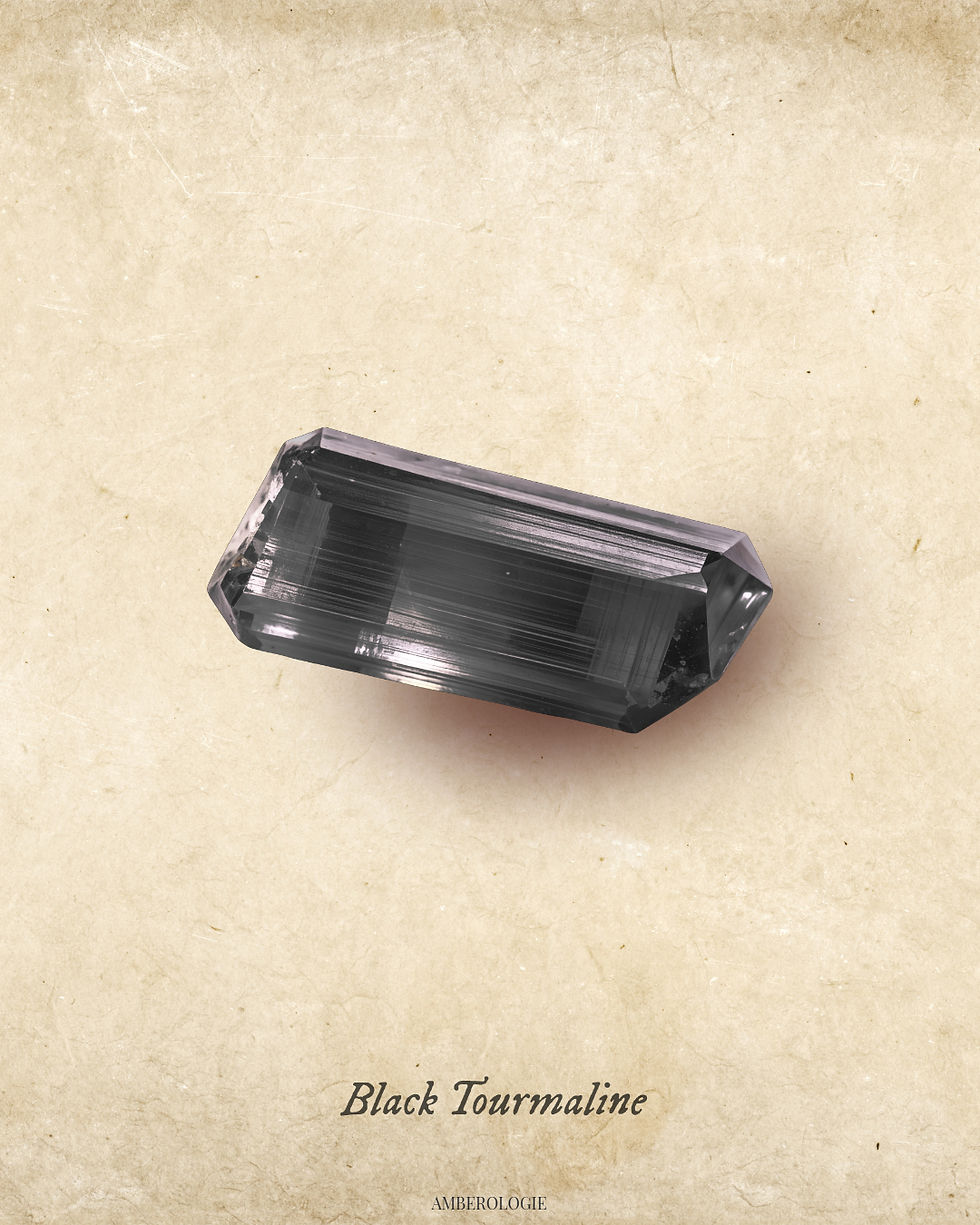 black tourmaline illustrated