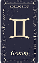 Gemini Zodiac Sign Reading Card
