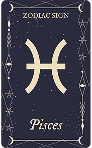 Pisces Zodiac Sign Reading Card
