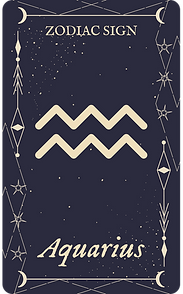 Aquarius Zodiac Sign Reading Card
