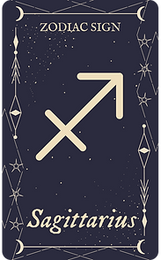 Sagittarius Zodiac Sign Reading Card
