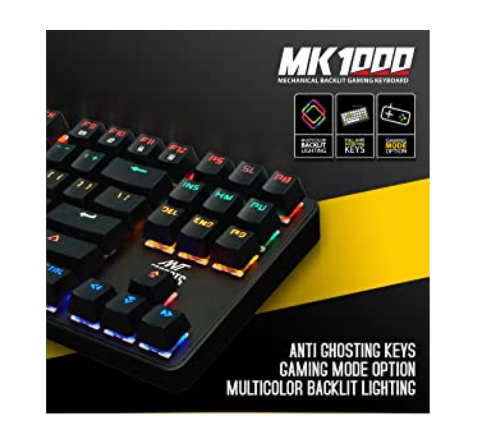 Thumbnail: Ant Esports MK1000 Multicolour LED Backlit Wired TKL Mechanical Gaming Keyboard 