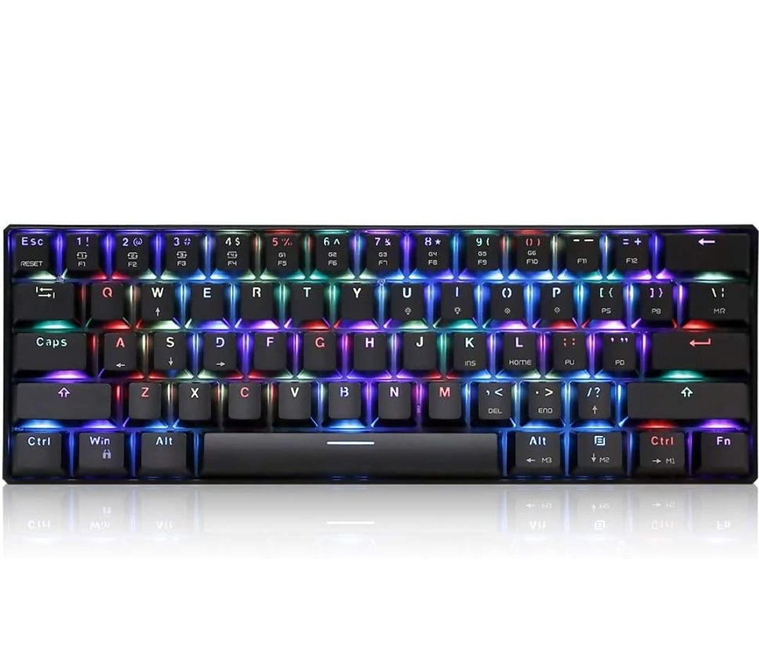 Tooarts CK61 RGB Mechanical Gaming Keyboard OUTMU Blue Switches Keyboard 61 Keys